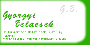 gyorgyi belacsek business card